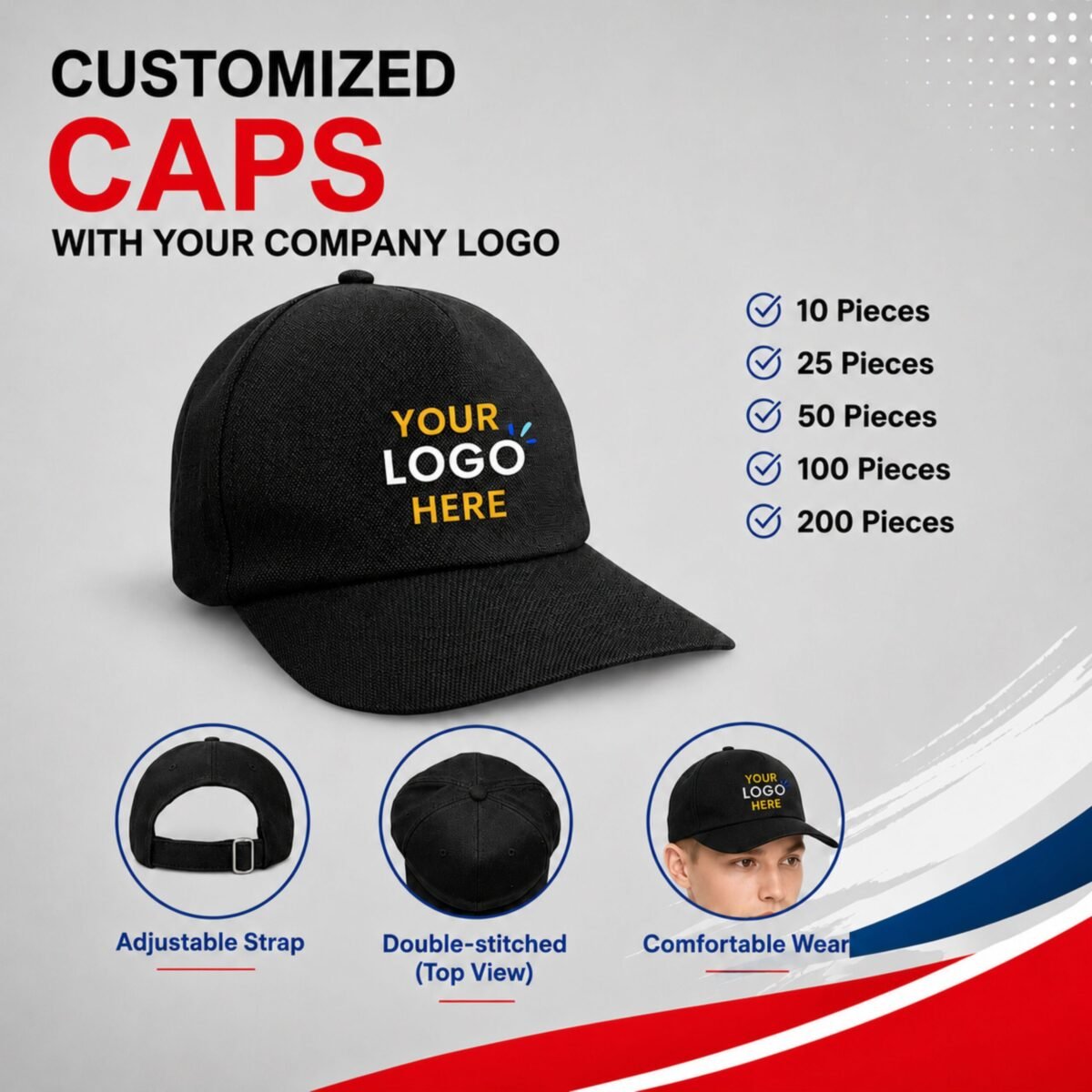 Customized Caps | Customized With Your Company Logo