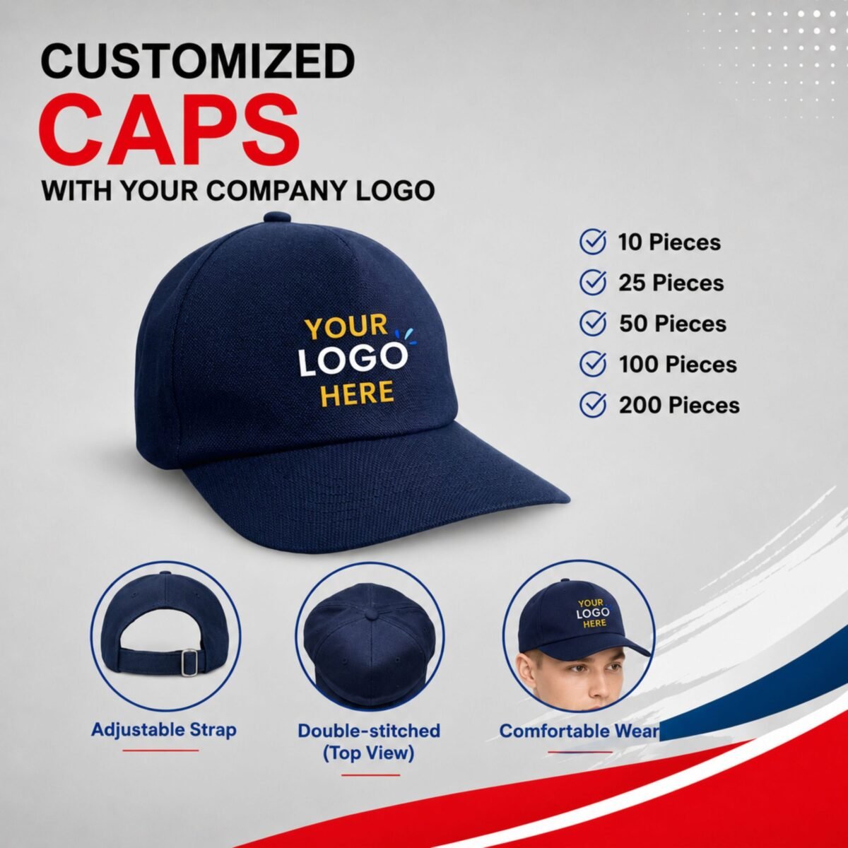 Customized Caps | Customized With Your Company Logo