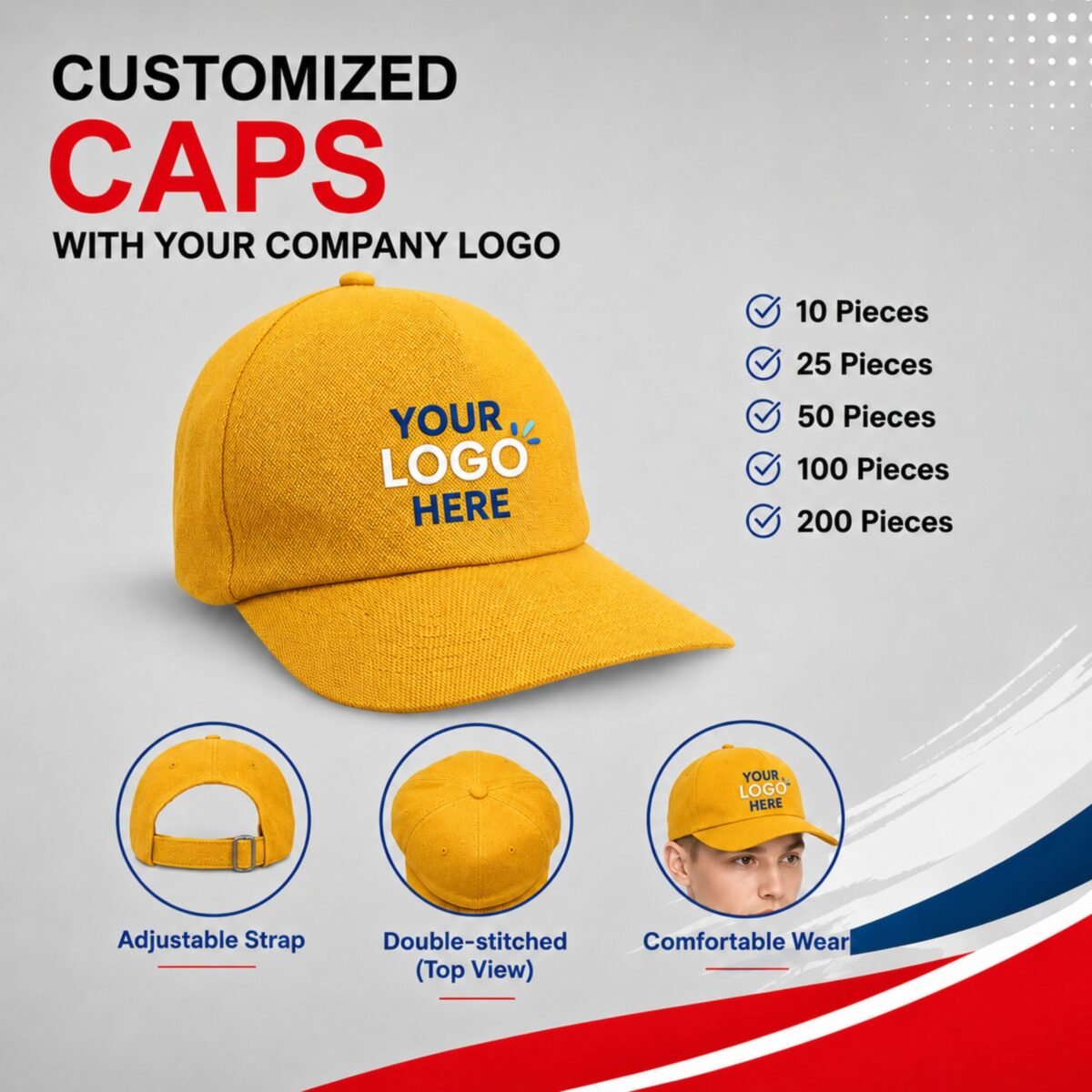 Customized Caps | Customized With Your Company Logo