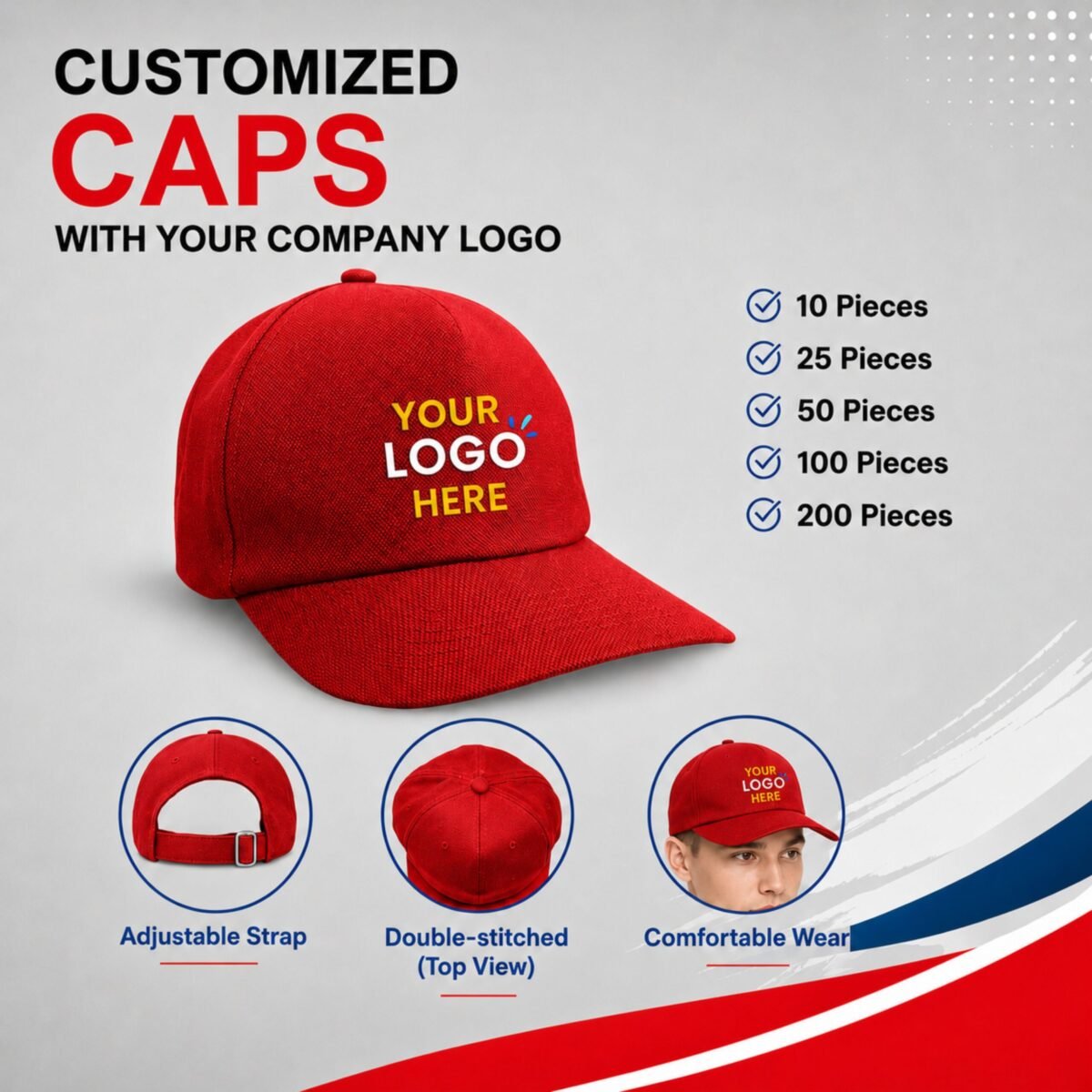 Customized Caps | Customized With Your Company Logo